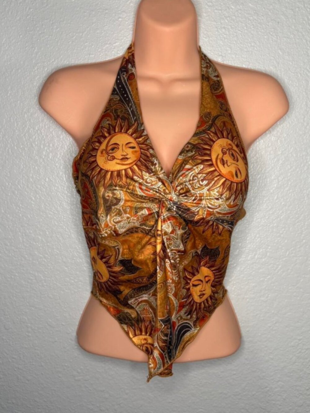 Women's halter multi crop-top